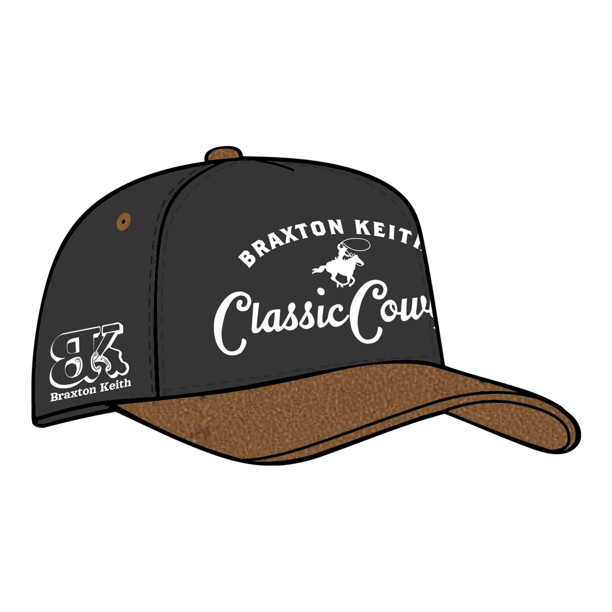 Classic Cowboy Black Suede Brim Hat