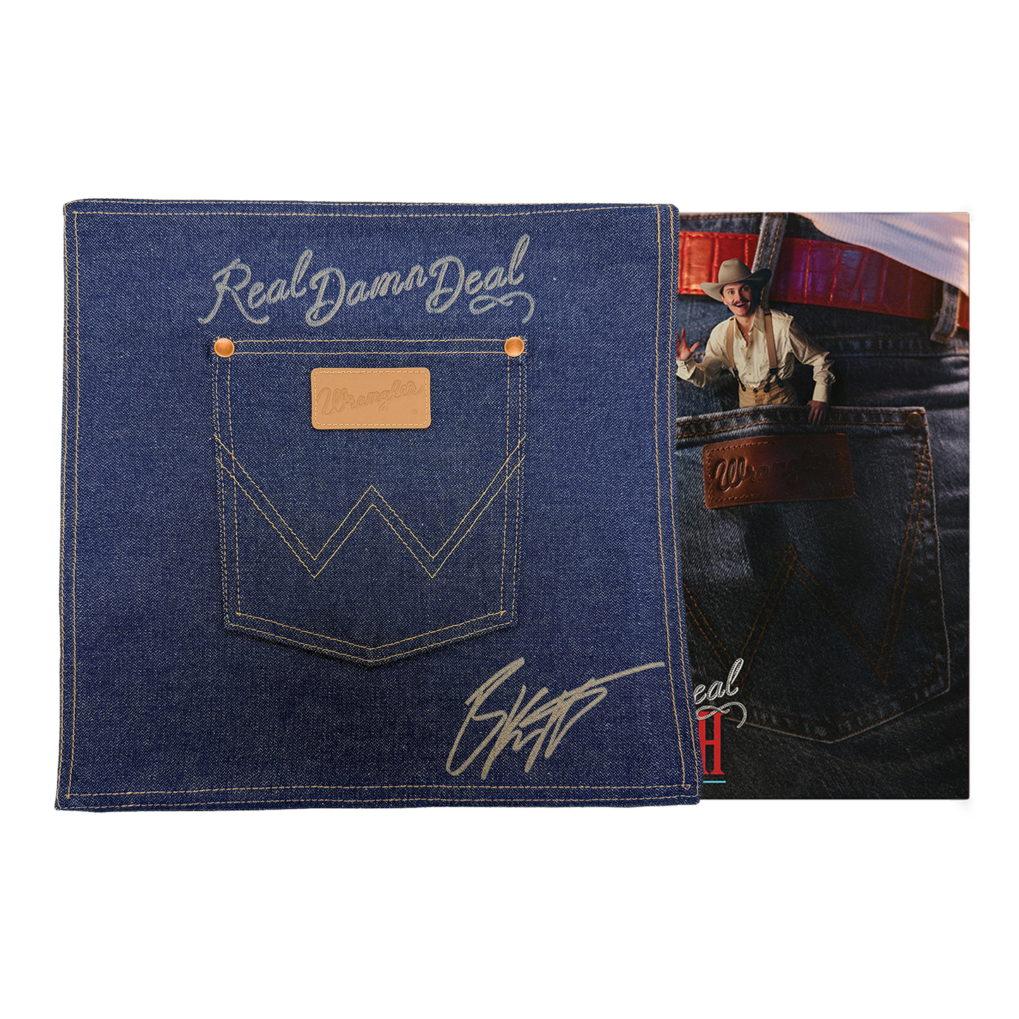 Real Damn Deal Vinyl w/ Denim Sleeve & Signed Insert - Ruby Red