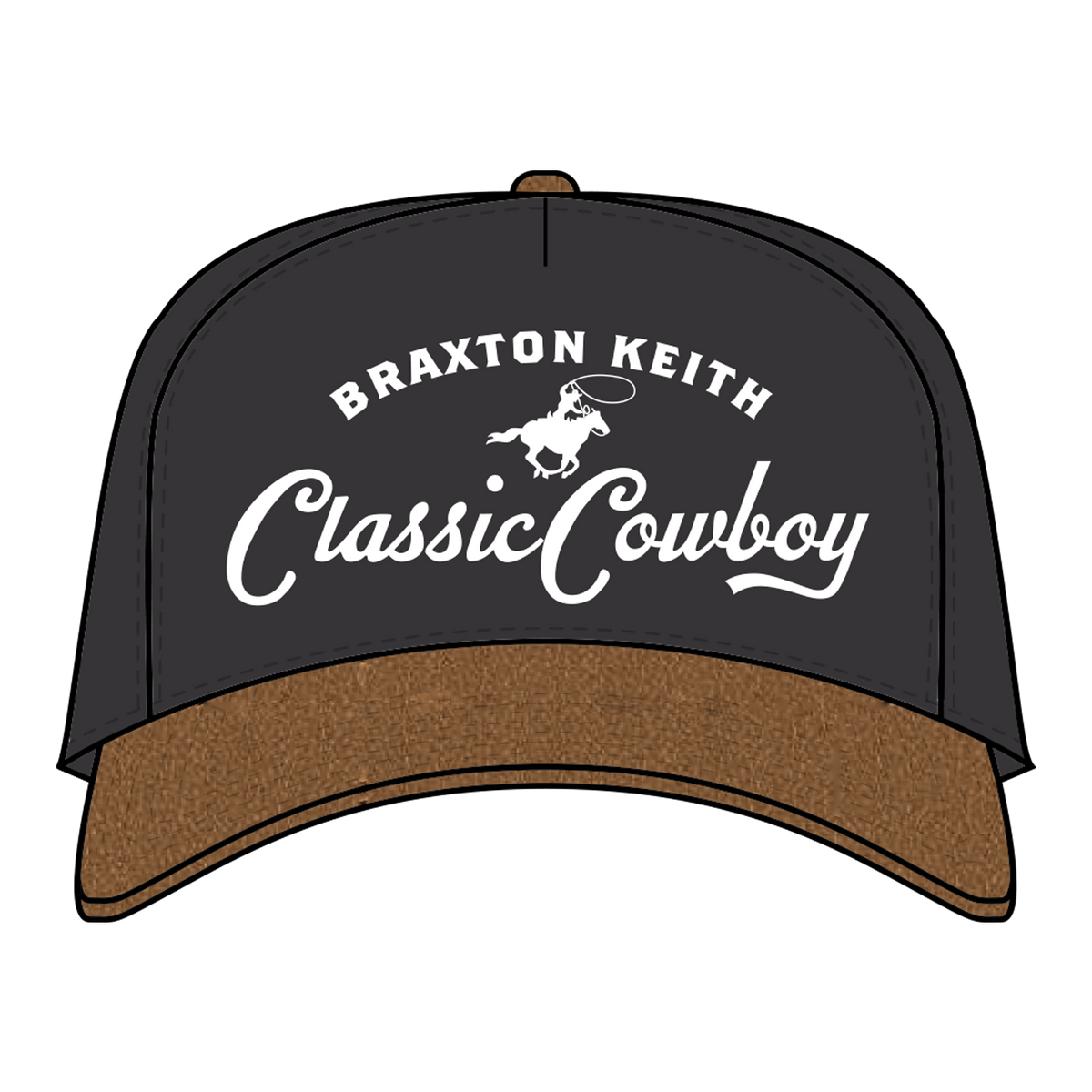 Classic Cowboy Black Suede Brim Hat