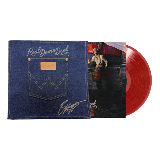 Real Damn Deal Vinyl w/ Denim Sleeve & Signed Insert - Ruby Red